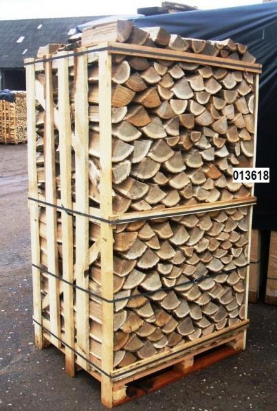 Ideaal gevulde palet brandhout