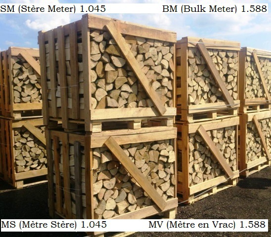 1 Stère Paletten brandhout vervangen langzaam maar zeker de verkoop van brandhout in netzakken
